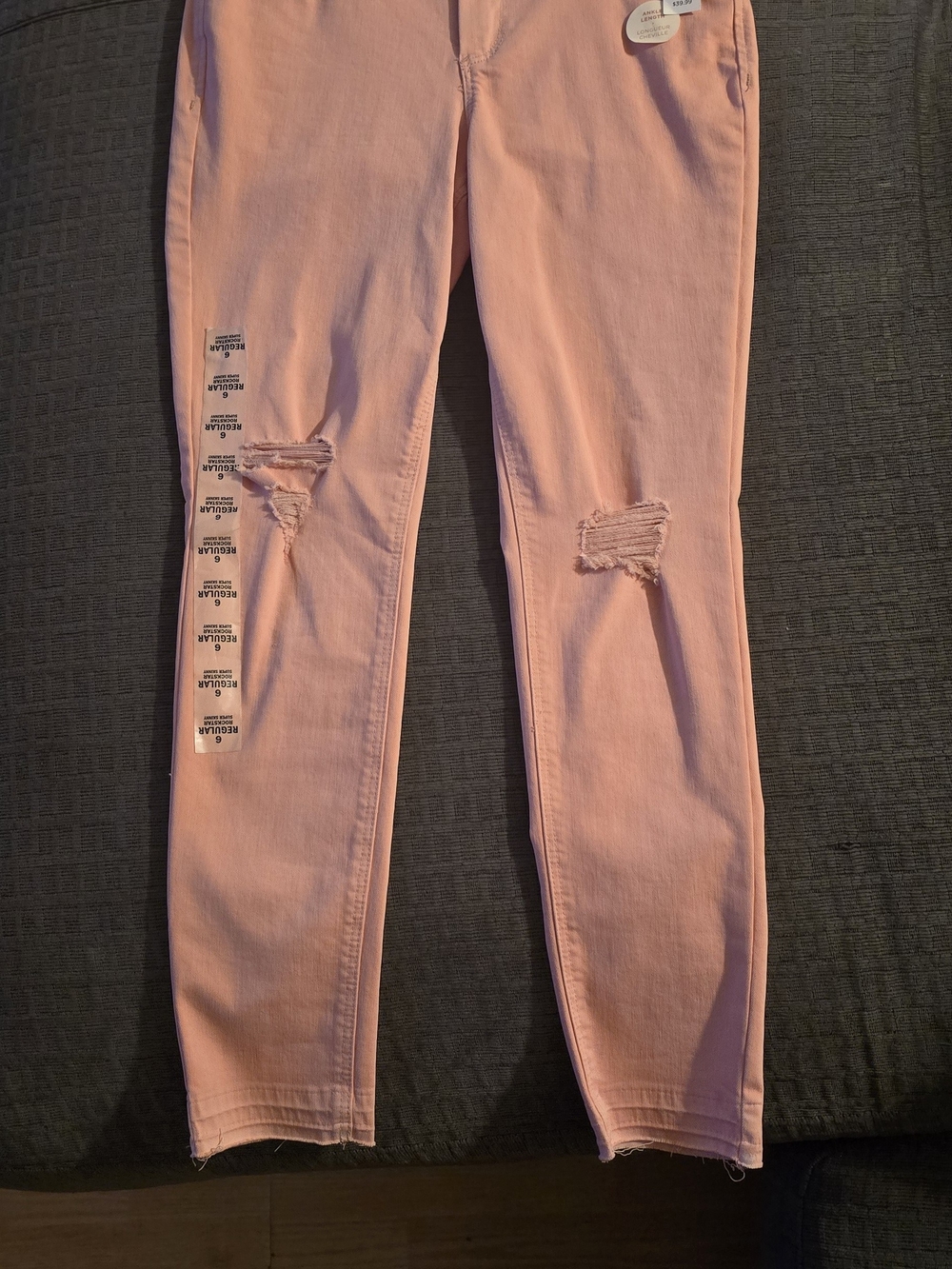 Old Navy Pink Distressed Skinny Jeans
